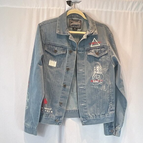 Brooklyn Cloth Graphic Print Streetwear Jean Jacket, Size: S - Picture 2 of 9